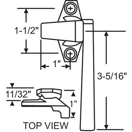 Strybuc Cam Handle White 32-313-3